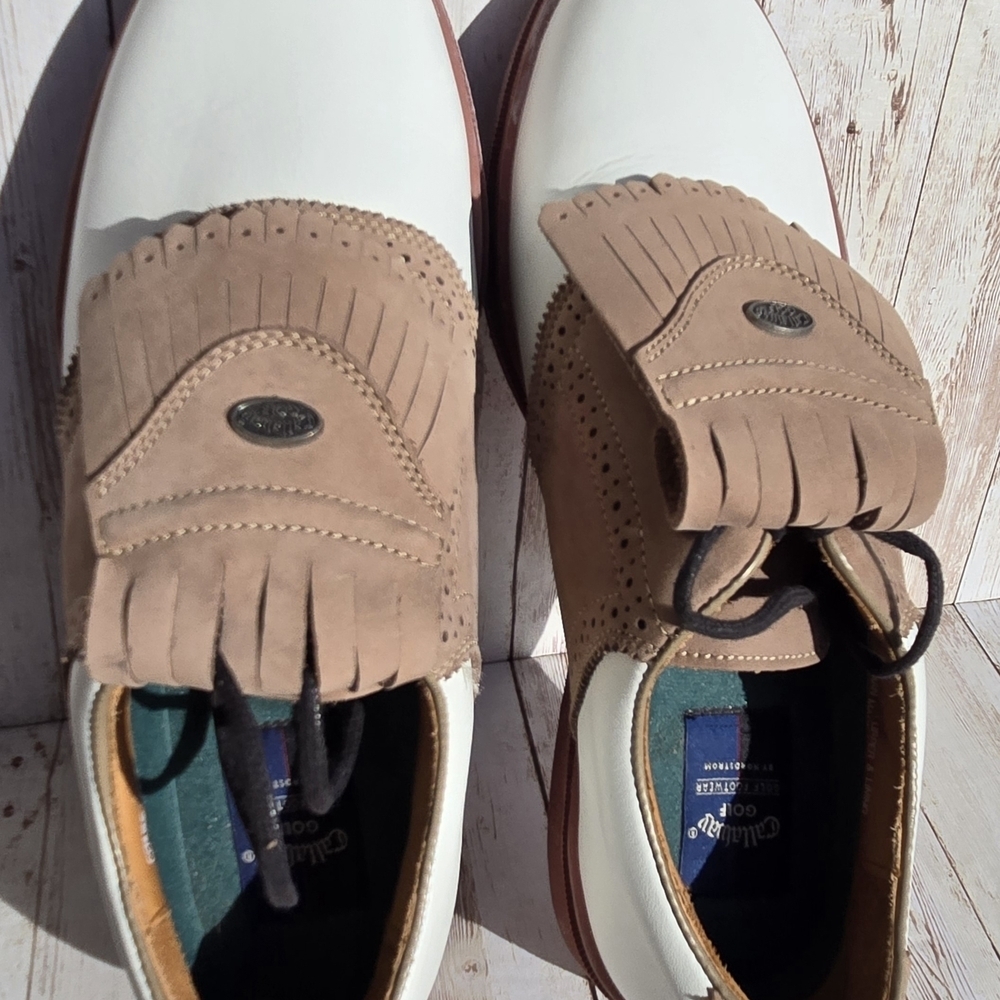 Callaway Broadmoor Golf Shoes 10.5M Men’s Brown Leather Nordstrom Narrow EUC - Picture 12 of 14
